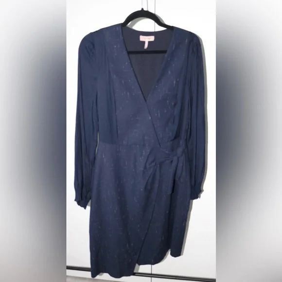 Rebecca Taylor Navy Cross Hatch Dress- Size 12 - Picture 6 of 11
